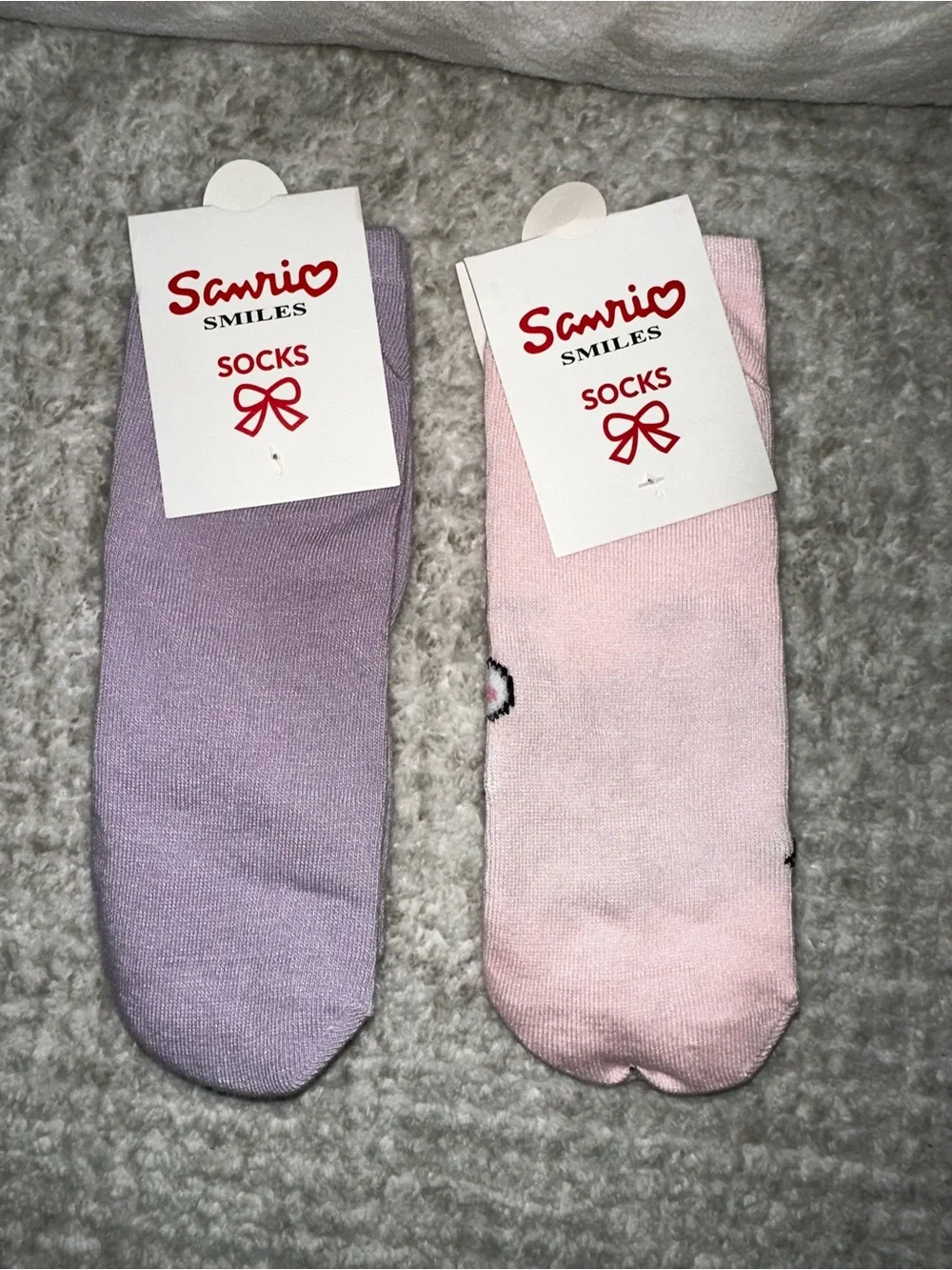 Adult Socks - Purple and Pink Character Pair